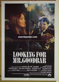 e056 LOOKING FOR MR GOODBAR Australian window card movie poster '77 Diane Keaton