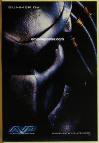 g021 ALIEN VS PREDATOR DS style A 'Predator' teaser one-sheet movie poster '04