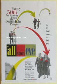 g025 ALL ABOUT EVE DS one-sheet movie poster R00 Bette Davis, Anne Baxter