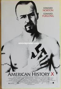g030 AMERICAN HISTORY X DS one-sheet movie poster '98 Edward Norton