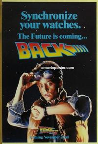 g051 BACK TO THE FUTURE 2 teaser one-sheet movie poster '89 Michael J. Fox