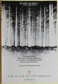 g072 BLAIR WITCH PROJECT teaser one-sheet movie poster '99 cult classic!