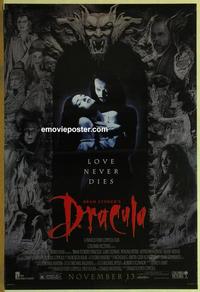 g082 BRAM STOKER'S DRACULA DS advance one-sheet movie poster '92 Gary Oldman