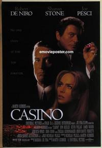 g094 CASINO DS one-sheet movie poster '95 Robert De Niro, Sharon Stone