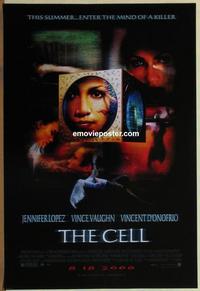 g101 CELL #1 advance one-sheet movie poster '00 Jennifer Lopez, sci-fi!