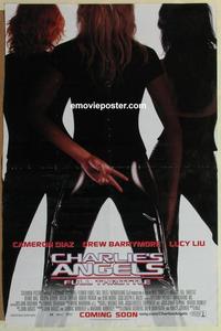 g106 CHARLIE'S ANGELS FULL THROTTLE DS advance one-sheet movie poster '03