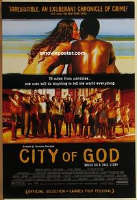 g114 CITY OF GOD DS one-sheet movie poster '03 Cidade de Deus, Brazilian!