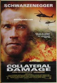 g121 COLLATERAL DAMAGE DS int'l one-sheet movie poster '02 Schwarzenegger