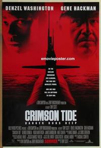 g130 CRIMSON TIDE DS advance one-sheet movie poster '95 Denzel, Hackman