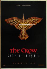 g134 CROW CITY OF ANGELS teaser one-sheet movie poster '96 Vincent Perez