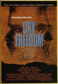 g136 CRY FREEDOM one-sheet movie poster '87 Kevin Kline, Washington