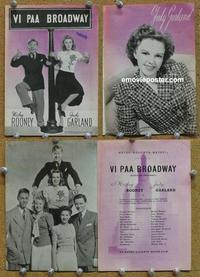 f345 BABES ON BROADWAY Danish movie program '41 Judy Garland