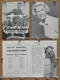 f349 CALAMITY JANE Danish movie program '53 Doris Day, Keel