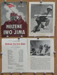 f357 SANDS OF IWO JIMA Danish movie program '50 John Wayne