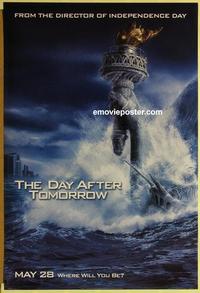 g144 DAY AFTER TOMORROW DS teaser one-sheet movie poster '04 flood style!