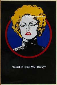 g152 DICK TRACY Breathless Mahoney style teaser 1sh movie poster '90 Mind if I call you Dick?