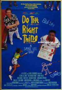 g156 DO THE RIGHT THING DS one-sheet movie poster '89 Spike Lee, Aiello
