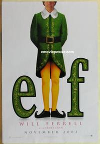g161 ELF DS teaser one-sheet movie poster '03 Will Ferrell, James Caan