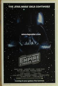 f016 EMPIRE STRIKES BACK advance 1sh movie poster '80 George Lucas
