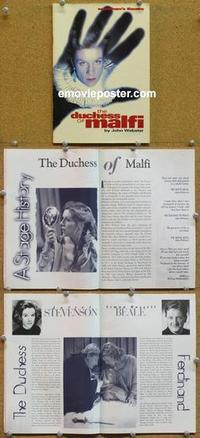 f316 DUCHESS OF MALFI English movie program '92 stage play!