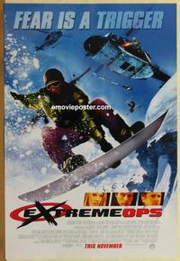 g168 EXTREME OPS DS advance one-sheet movie poster '02 snowboarding image!