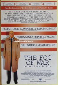 g184 FOG OF WAR DS one-sheet movie poster '03 Robert S. McNamara biography!