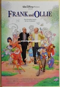 g189 FRANK & OLLIE DS one-sheet movie poster '95 Disney, Thomas, Johnston