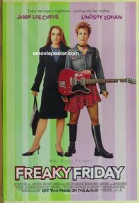 g191 FREAKY FRIDAY DS advance one-sheet movie poster '03 Curtis, Lohan