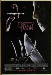 g192 FREDDY VS JASON DS advance one-sheet movie poster '03 ultimate battle!