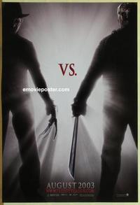 g193 FREDDY VS JASON DS teaser one-sheet movie poster '03 ultimate battle!