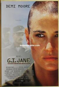 g199 GI JANE DS one-sheet movie poster '97 Demi Moore in uniform!