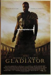 g201 GLADIATOR DS one-sheet movie poster '00 Russell Crowe, Phoenix