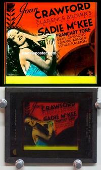 f092 SADIE McKEE glass slide '34 sexy Joan Crawford!