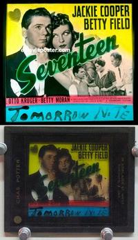 f131 SEVENTEEN glass slide40 Jackie Cooper, Betty Field