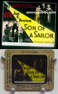 f194 SON OF A SAILOR glass slide '33 Joe E. Brown