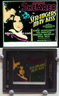 f255 STRANGERS MAY KISS glass slide '31 Norma Shearer