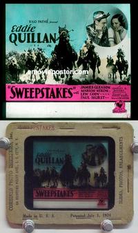f278 SWEEPSTAKES glass slide '31 Quillan, horse racing!