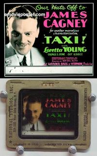 f290 TAXI glass slide '32 James Cagney speaks Yiddish!