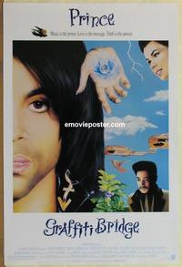 g207 GRAFFITI BRIDGE one-sheet movie poster '90 Prince, pop music!