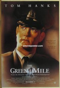 g210 GREEN MILE advance one-sheet movie poster '99 Stephen King, Tom Hanks