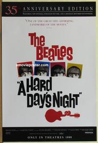 g218 HARD DAY'S NIGHT advance one-sheet movie poster R99 The Beatles!