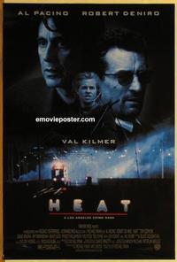 g220 HEAT DS one-sheet movie poster '95 Al Pacino, De Niro, Kilmer
