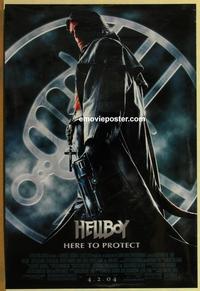 g222 HELLBOY DS advance one-sheet movie poster '04 Mike Mognola comic!