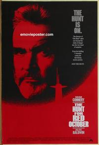 g236 HUNT FOR RED OCTOBER DS one-sheet movie poster '90 Sean Connery