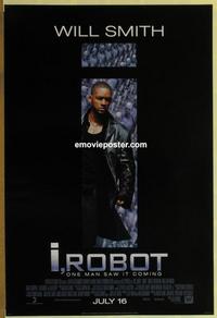 g241 I ROBOT advance one-sheet movie poster '04 Will Smith, Isaac Asimov