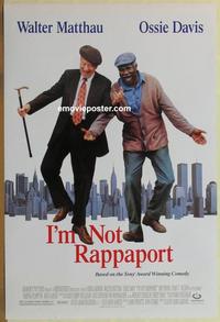 g243 I'M NOT RAPPAPORT DS one-sheet movie poster '96 Matthau, Ossie Davis