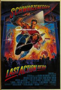 g272 LAST ACTION HERO DS int'l one-sheet movie poster '93 Schwarzenegger