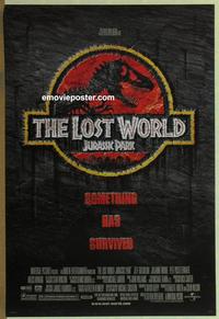 g263 JURASSIC PARK 2 DS one-sheet movie poster '96 The Lost World!