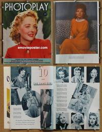 f461 PHOTOPLAY magazine June 1939, Bette Davis close up!