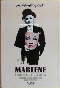g299 MARLENE one-sheet movie poster '86 Max Schell, Dietrich biography!